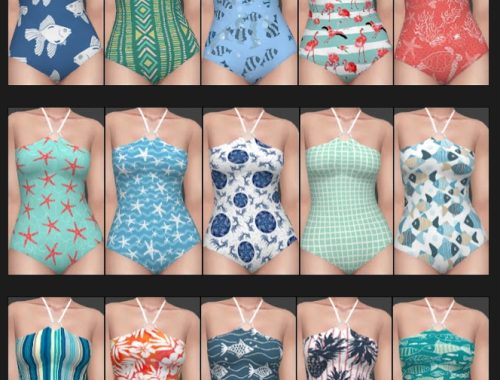 Hulda swimsuits at Annett’s Sims 4 Welt