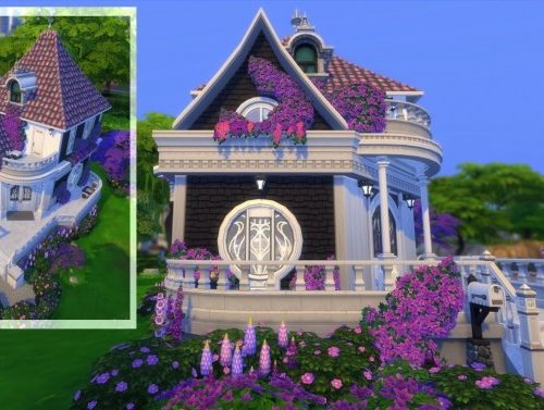 Ianthe the violet house no CC by LigS at Mod The Sims