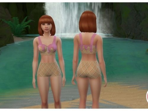 Ice Cream swimsuit by Lierie at Mod The Sims