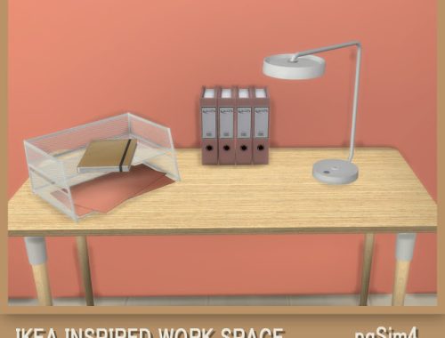 Ikea Inspired Work Space at pqSims4