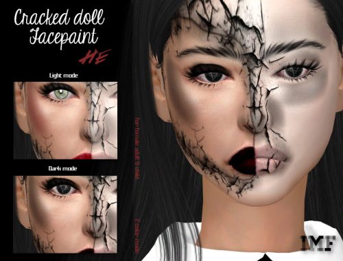 IMF Cracked Doll Facepaint