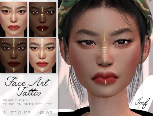IMF Face Art Tattoo N.02