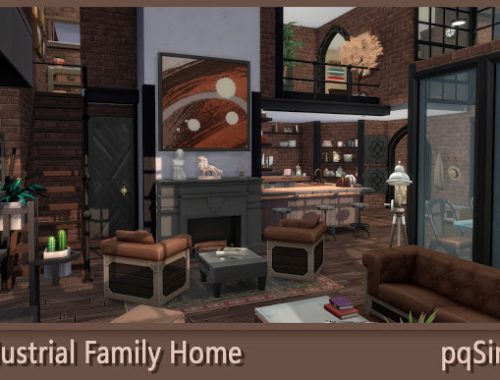 Industrial Family Home at pqSims4