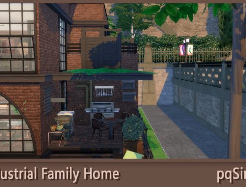 Industrial Family Home at pqSims4