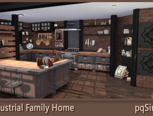 Industrial Family Home at pqSims4