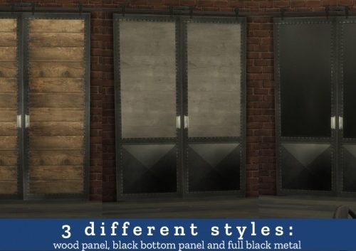 Industrial Railed sliding door retexture by lilotea at Mod The Sims