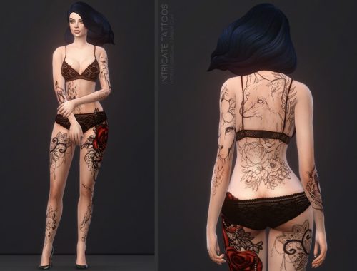 Intricate tattoos