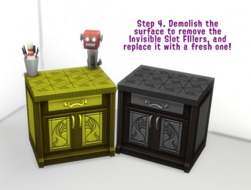 Invisible Slot Filler Freely Place Objects On Surfaces by InternWaffle at Mod The Sims
