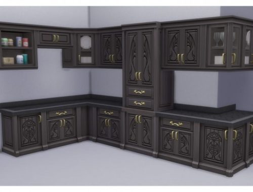 Iron Cabinet to match Realm of Magic Iron Counter by Menaceman44 at Mod The Sims