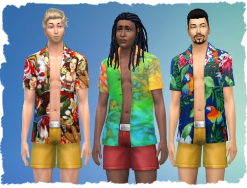 Island Life Hawaiian shirt M by Chalipo at All 4 Sims