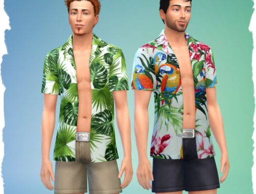 Island Life Hawaiian shirt M by Chalipo at All 4 Sims