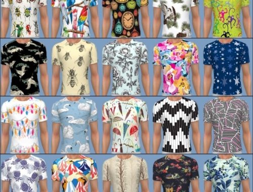 Island Living 3 Shirts for Men Recolors at Annett’s Sims 4 Welt