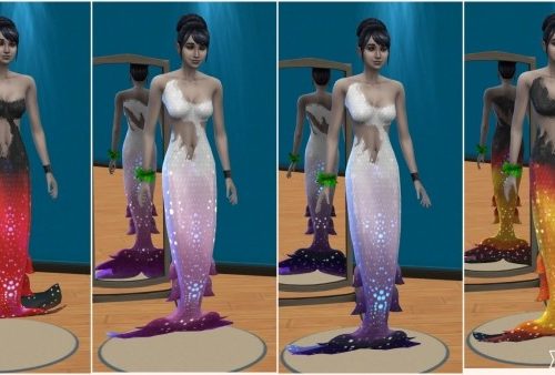 Island Living Male/Female custom tail recolors by linkster123 at Mod The Sims