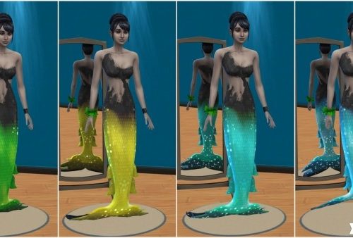 Island Living Male/Female custom tail recolors by linkster123 at Mod The Sims