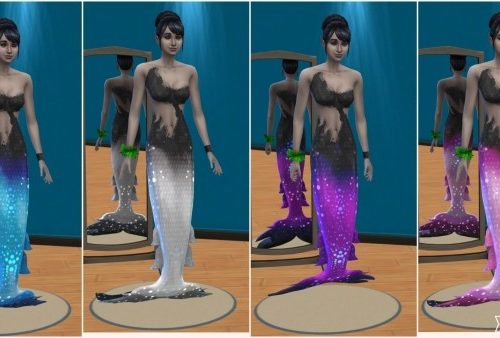 Island Living Male/Female custom tail recolors by linkster123 at Mod The Sims