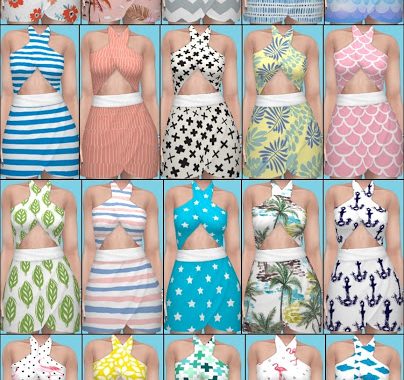Island Living Outfit Recolors at Annett’s Sims 4 Welt