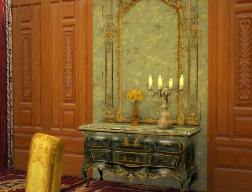 Italian Green Chinoiserie Lacquered Commode at Anna Quinn Stories