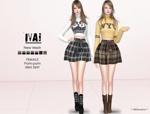 IVAI - Pom-pom Mini Skirt