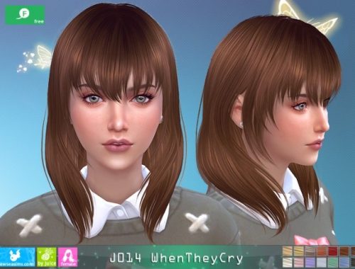 J014 WhenTheyCry hair at Newsea Sims 4
