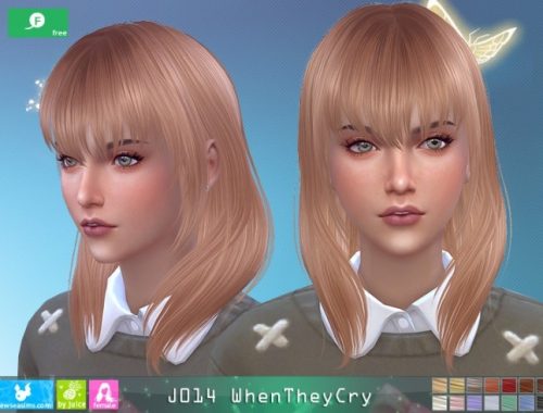 J014 WhenTheyCry hair at Newsea Sims 4