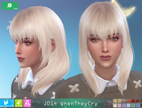 J014 WhenTheyCry hair at Newsea Sims 4