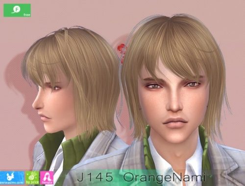 J145 OrangeNami M hair at Newsea Sims 4