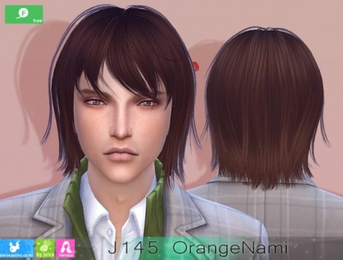 J145 OrangeNami M hair at Newsea Sims 4