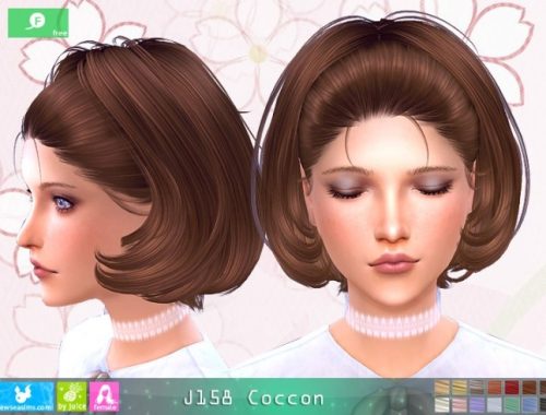 J158 Coccon hair at Newsea Sims 4