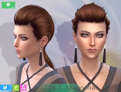 J163 Magnolias hairstyle at Newsea Sims 4