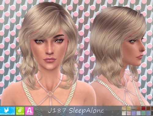 J187 SleepAlone hairstyle (P) at Newsea Sims 4