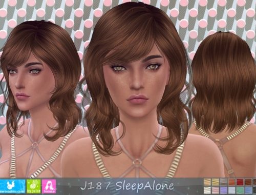 J187 SleepAlone hairstyle (P) at Newsea Sims 4
