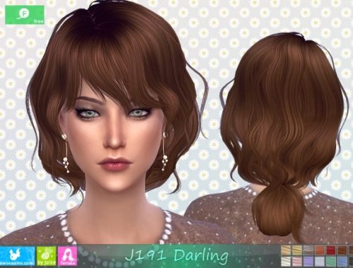 J191 Darling hair at Newsea Sims 4