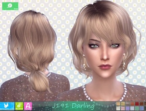 J191 Darling hair at Newsea Sims 4