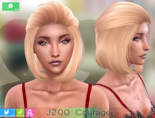 J200 Courage hairstyle by Newsea Sims 4
