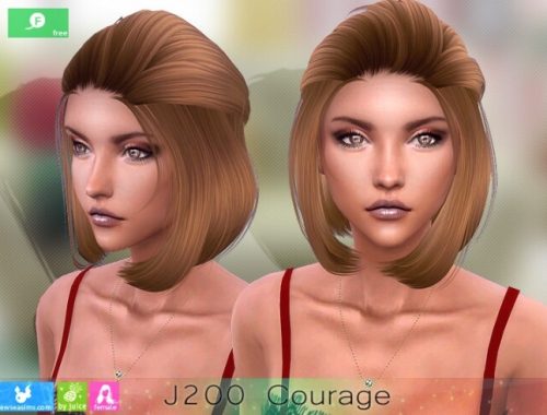 J200 Courage hairstyle by Newsea Sims 4