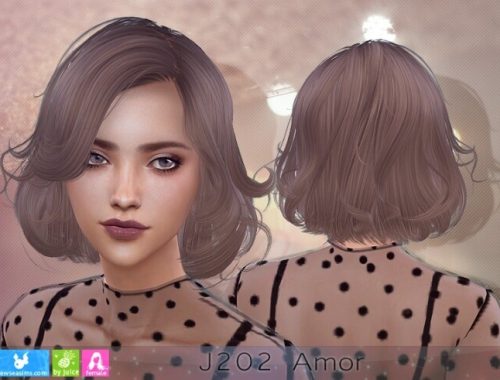 J202 Amor hairstyle (P) at Newsea Sims 4