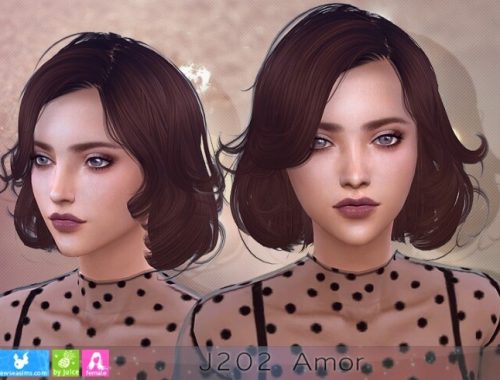 J202 Amor hairstyle (P) at Newsea Sims 4
