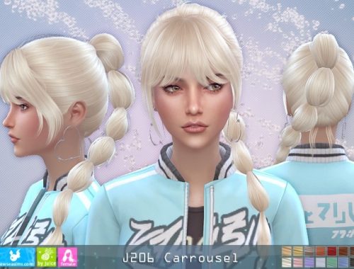 J206 Carrousel hair (P) at Newsea Sims 4