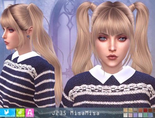 J235 MisaMisa hair (P) at Newsea Sims 4