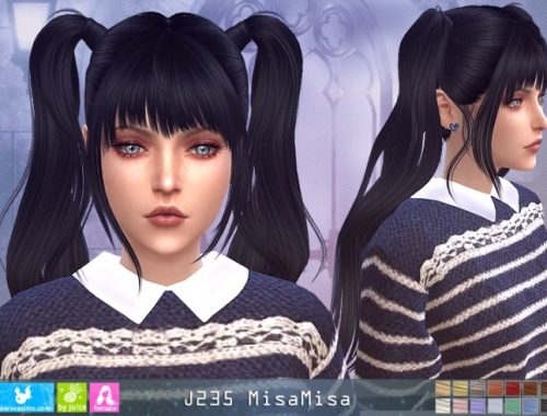 J235 MisaMisa hair (P) at Newsea Sims 4