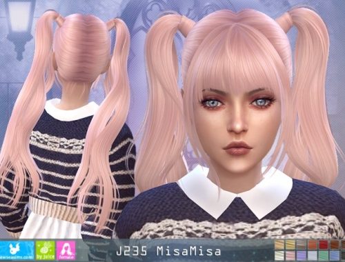 J235 MisaMisa hair (P) at Newsea Sims 4