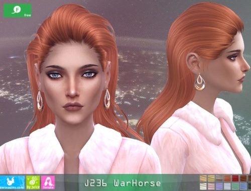 J236 WarHorse hair at Newsea Sims 4