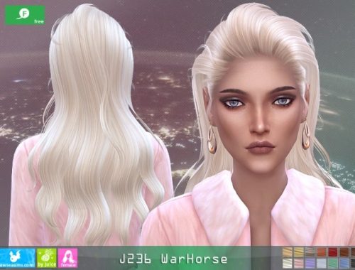 J236 WarHorse hair at Newsea Sims 4