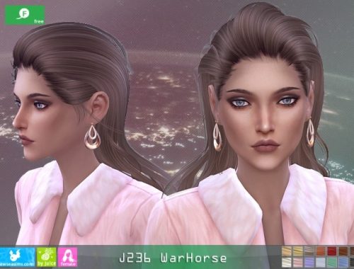 J236 WarHorse hair at Newsea Sims 4