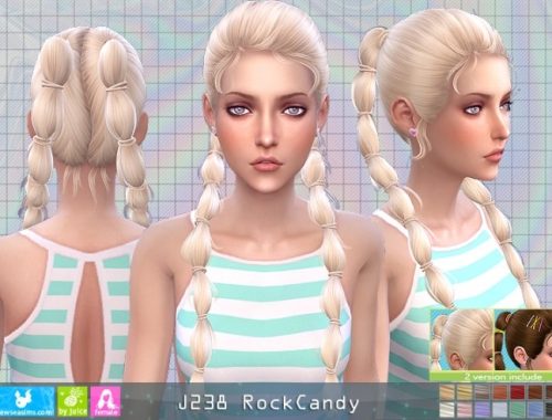 J238 RockCandy hair (P) at Newsea Sims 4