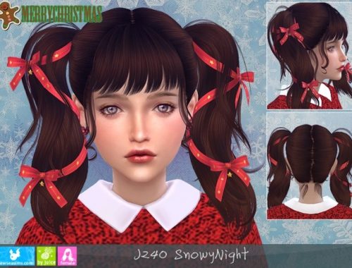 J240 SnowyNight hair (P) at Newsea Sims 4