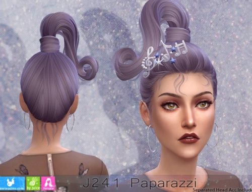 J241 Paparazzi hair (P) at Newsea Sims 4