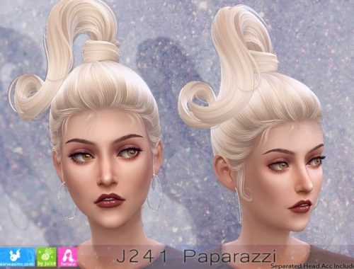J241 Paparazzi hair (P) at Newsea Sims 4