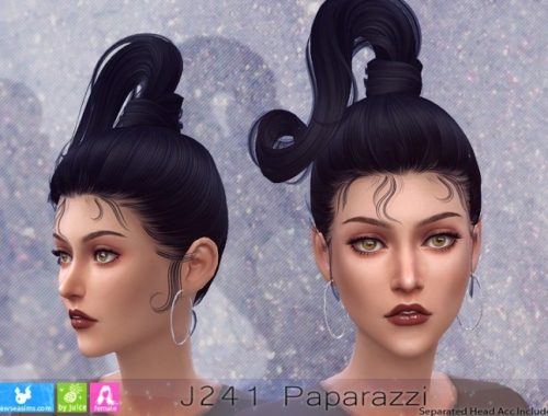 J241 Paparazzi hair (P) at Newsea Sims 4