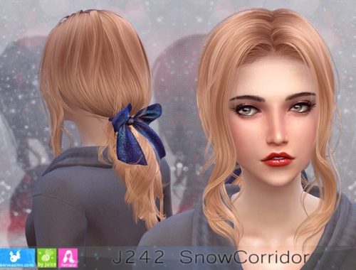 J242 SnowCorridor hair (P) at Newsea Sims 4